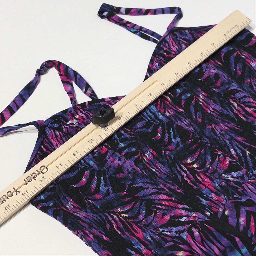 Torrid Purple Pink Floral Tropical Hawaiian Dress Women Size XL (Torrid Size 1) - Picture 7 of 8